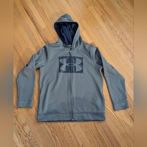 Under Armour Navy and Gray Fleece Hoodie
